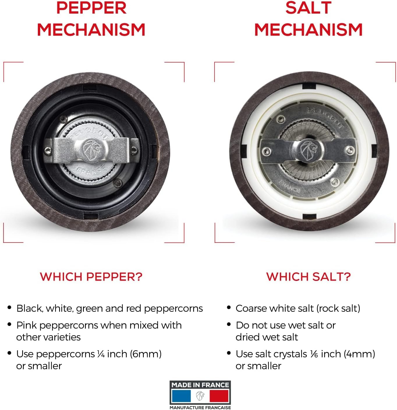Manual Salt Mill in Wood, u'Select, Chocolate, 40 cm - 16in
