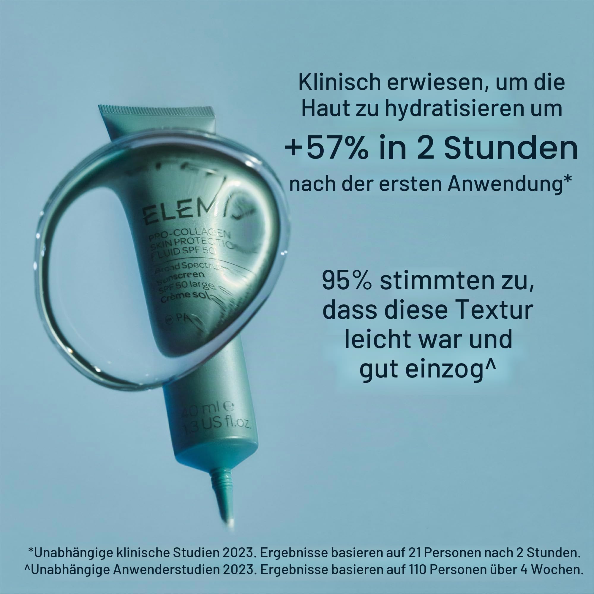 ELEMIS Pro-Collagen Skin Protection Fluid SPF 50, klinisch bewiesen – Gesichtscreme LSF 50 Anti-Aging, leicht unter Make-up, kein weißer Film