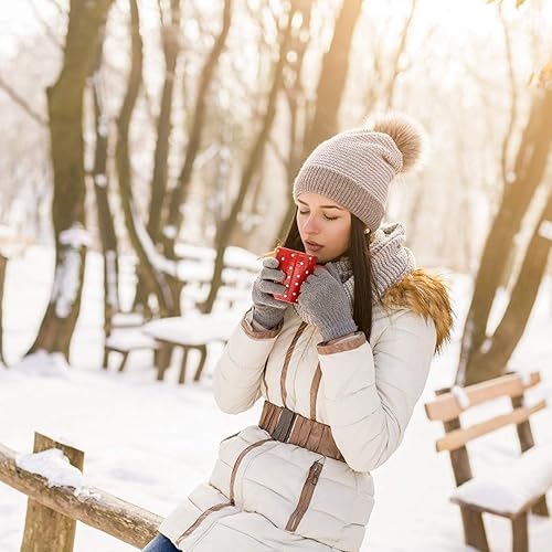 Miniatura 6 de 24 bolas esponjosas de piel sintética natural, pompones de piel de zorro sintética con lazo elástico, accesorios de punto desmontables para tejer