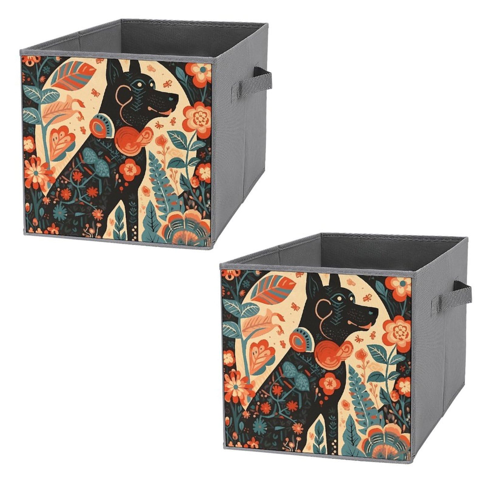Panier linge chien pliable avec poignées ergonomiques pour armoire lot de 2