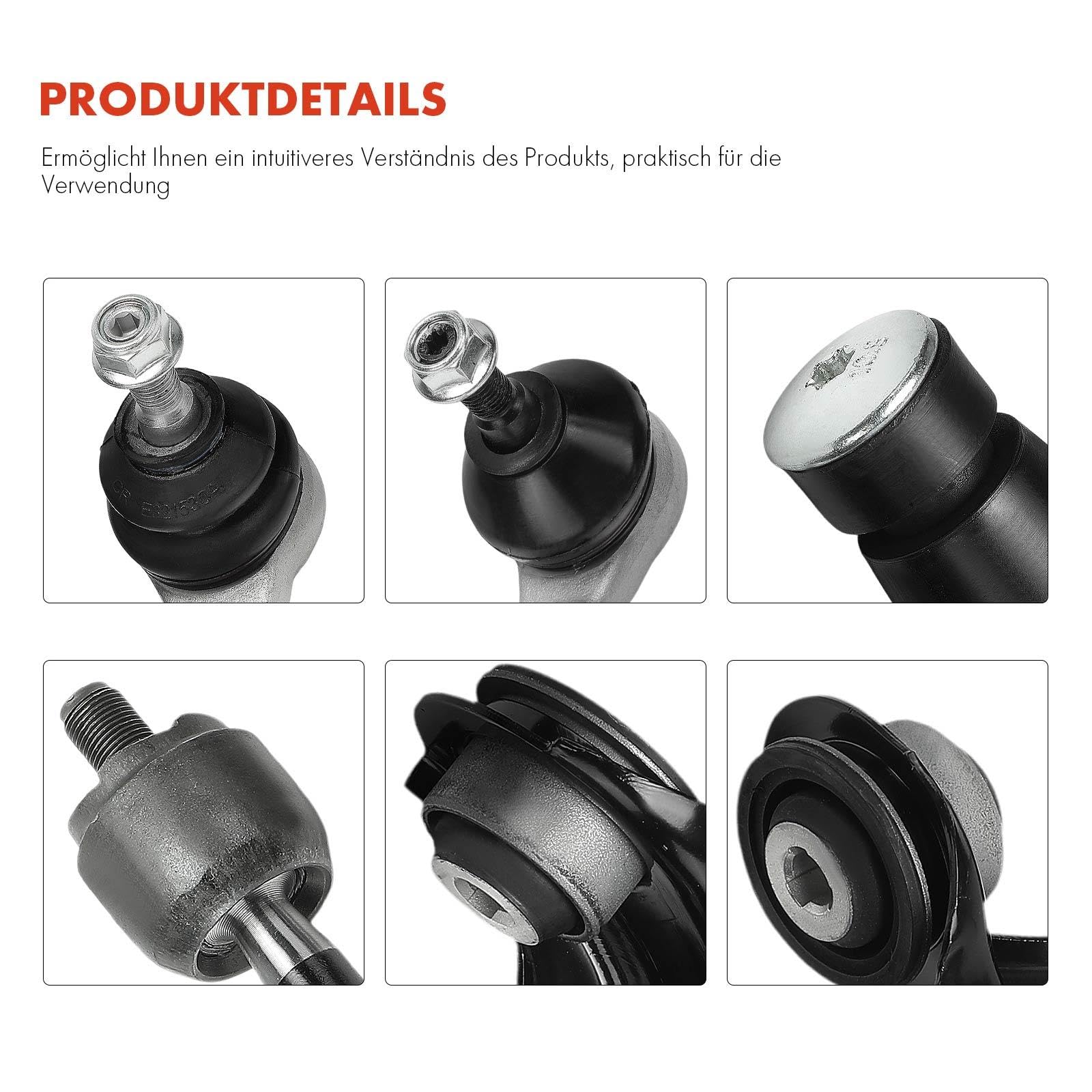 Frankberg 8x Juego de brazos transversales Parte delantera izquierda Derecha Compatible con Kangoo KC0/1 Clio II BB CB Kubistar Furgoneta X76 Kangoo Express FC0/1 Replace# 7701047415