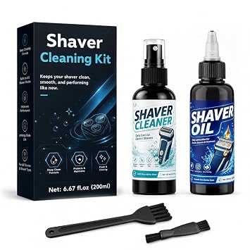 Shaver Cleaner and Oil Kit Deep Cleans & Extends Blade Life