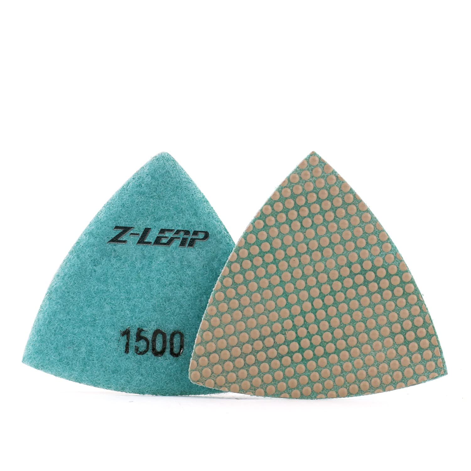 Resin Triangular Sandpaper Sheet Discs Sanding Pads for for Grinding Stone Glass Ceramic 3"(80mm) 7000 Grit-2pcs
