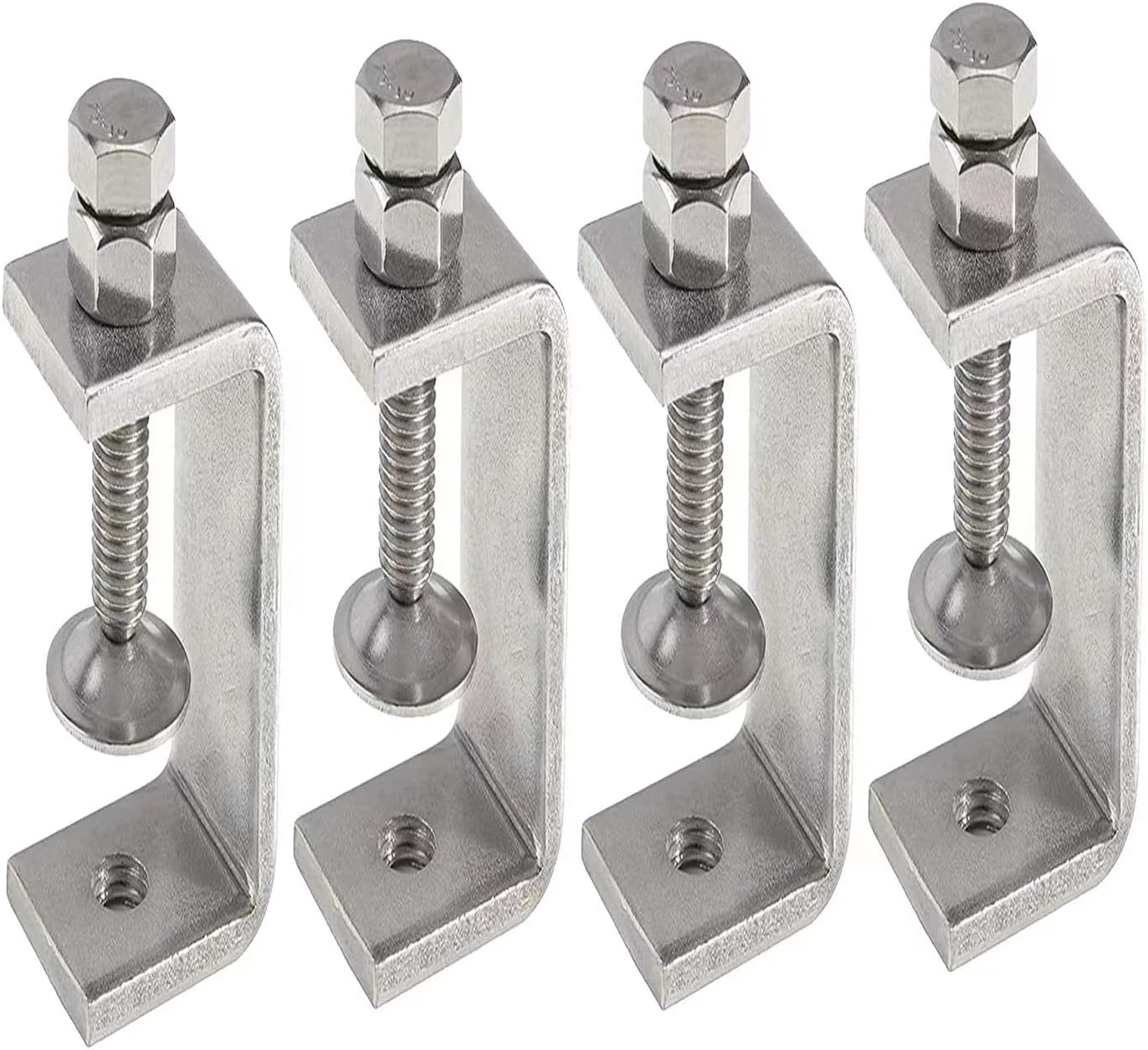 304 Stainless Steel C Clamp - Tiger Clamp Woodworking Clamp Heavy Duty C-clamp With Wide Jaw Openings (85MM)，4PCS