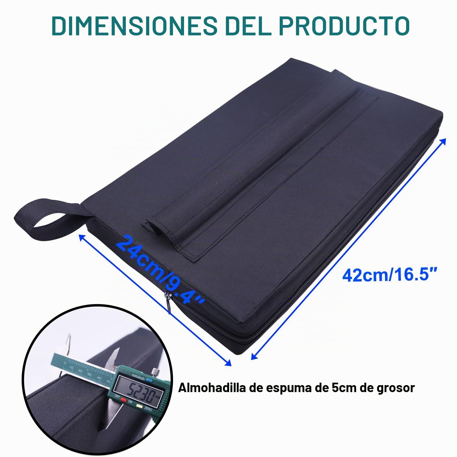 J Bryant Almohadilla de empuje de cadera – Almohadilla protectora de espuma cuadrada extra gruesa para levantamiento de pesas, equipo de gimnasio en casa de primera calidad para empujes de cadera y