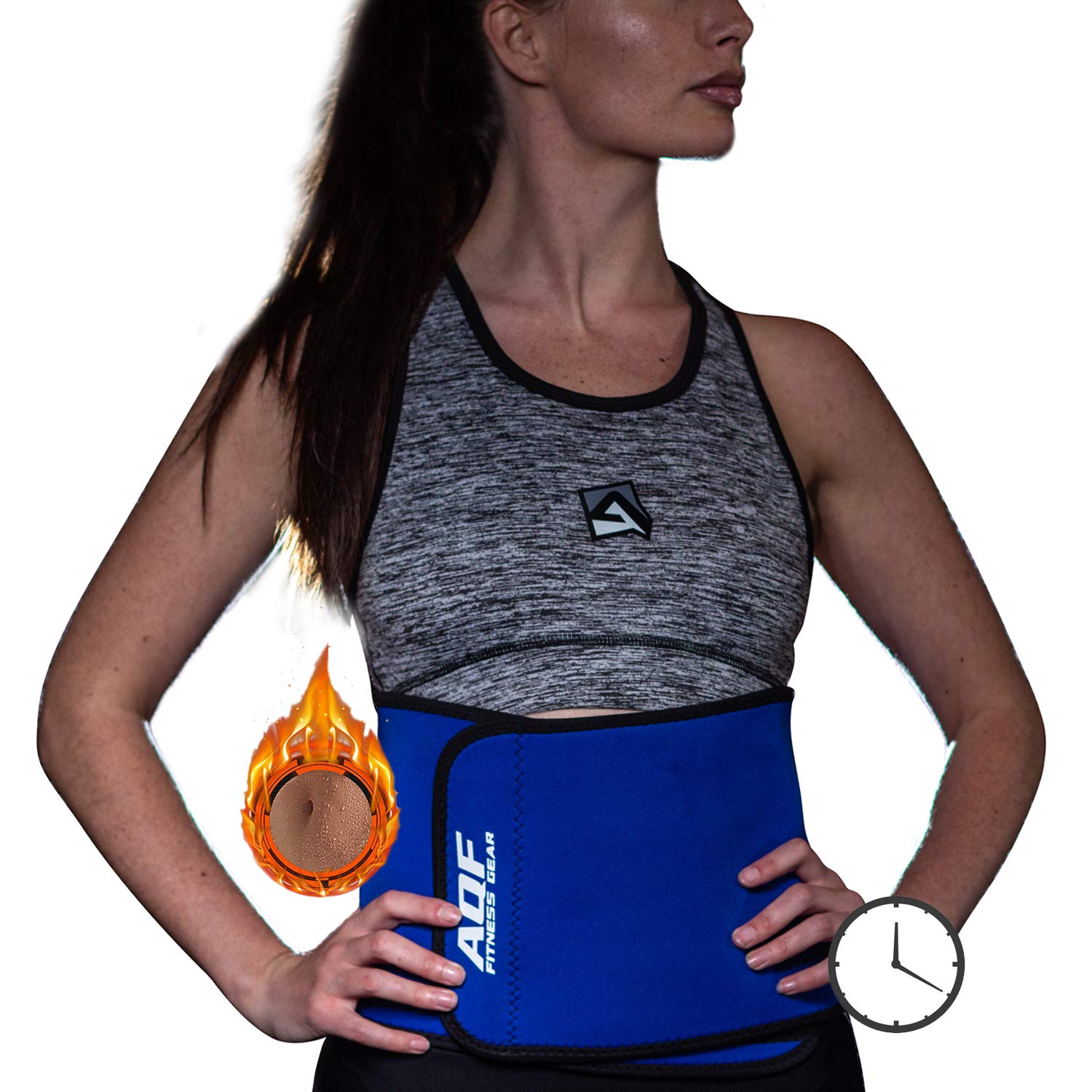 AQF Adjustable Waist Trainer Belt Accelerates Weight Reduction and Ab Toning Body Shaper Waist Trimmer Sweat Belt Unisex