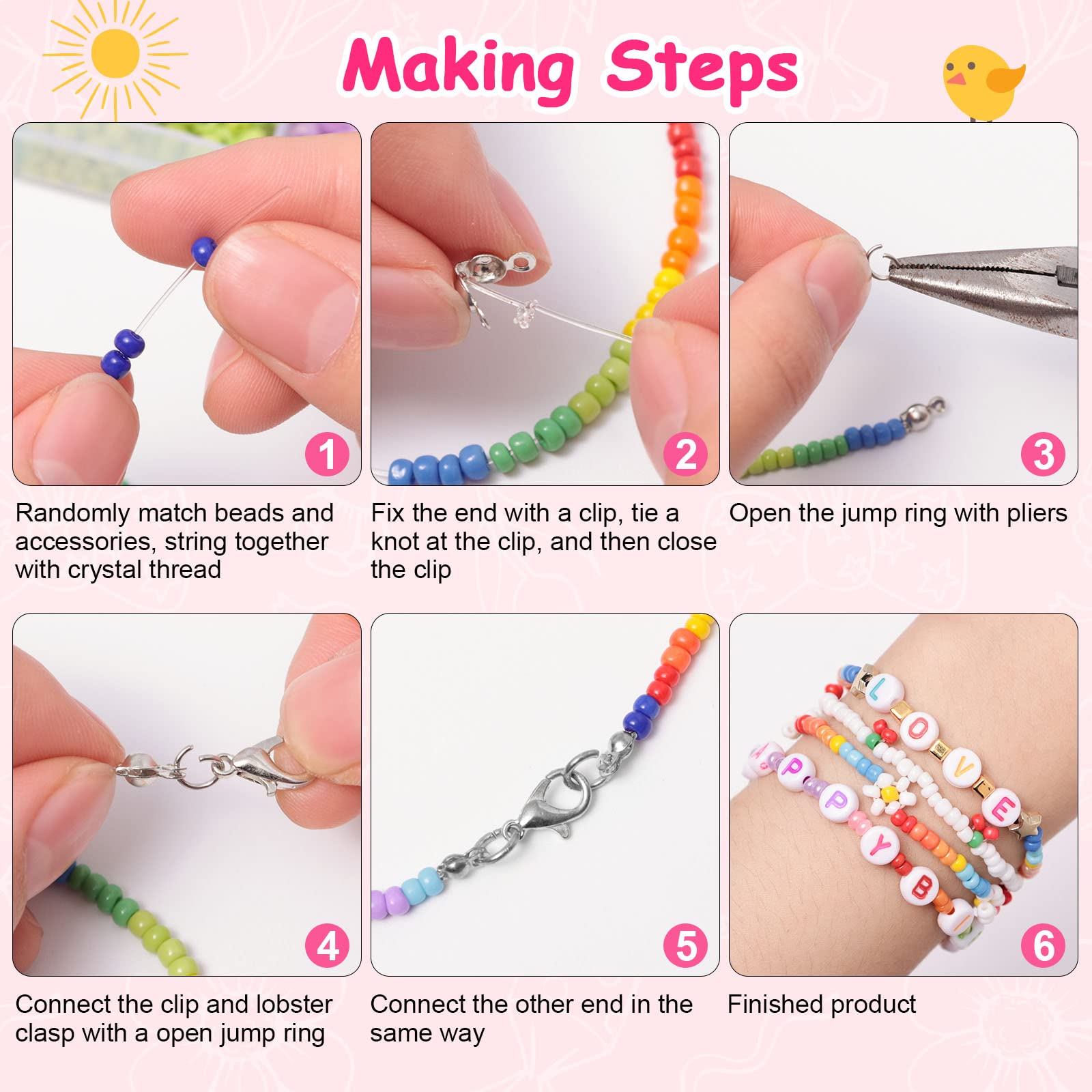 9600 stuks 3 mm kralen voor armbanden, pastel, 8/0 rocaillekralen, mini-glazen kralen om te rijgen, knutselkralen voor doe-het-zelf halskettingen, oorbellen, sieraden maken en handwerk