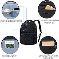 Vista 2 de KROSER Mochila de viaje para laptop, Acolchado, negro, 17 pulg., Mochilas Daypack
