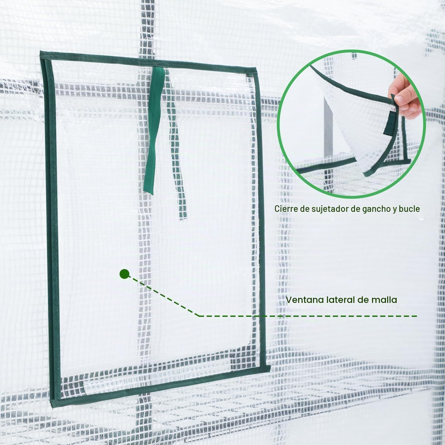 Ohuhu Invernadero de Jardín 145x145x195 cm Vivero Casero 3 Niveles 12 Estantes, Invernadero para Plantas con Puerta Enrollable y Ventanas, Ideal para Cultivo de Flores y Macetas, Blanco