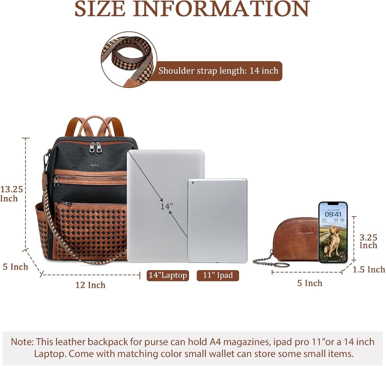 Leather Backpack Purse for Women Designer Ladies Shoulder Bag Fashion Faux Work Travel Handbags - Image 4