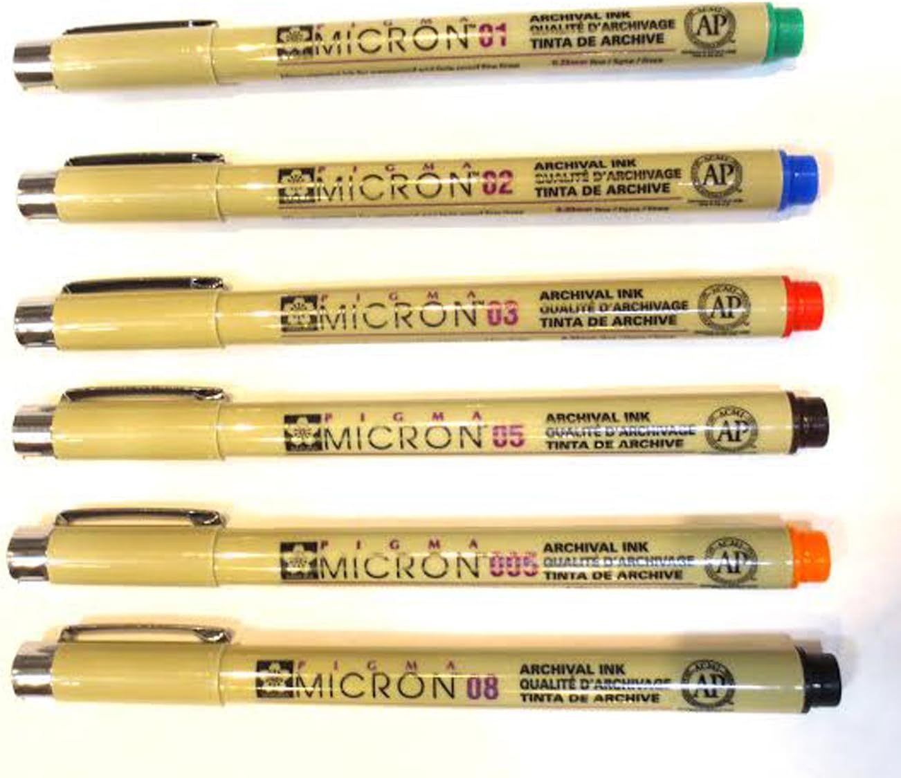 Set of 6 Multi-Color Sakura Pens