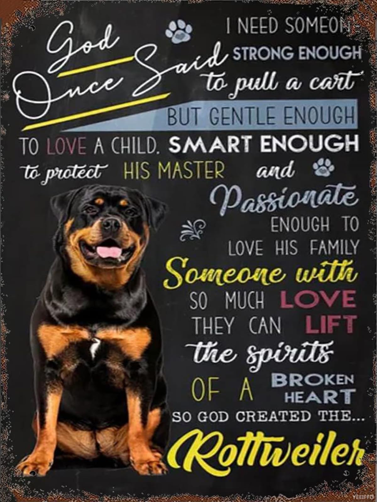 Amazon.com: YEEIFFD 5D Rottweiler Dog Diamond Painting Kits for Adults ...