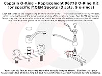 Vista 3 de Captain O-Ring – Kit de juntas tóricas de repuesto 96778 para boquillas Moen específicas (3 juegos, 9 juntas tóricas)