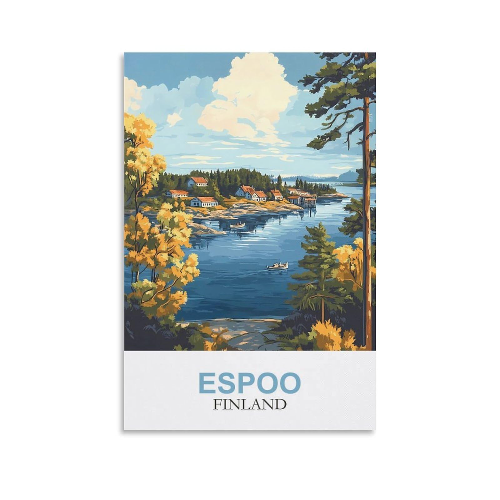 EZMLFA DIY 5D Diamond Painting Kits for Adults,Espoo Finland DIY Diamond Art Kits Gem Painting Crafts for Home Wall Decor 40x50cm