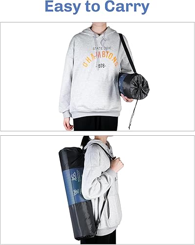 Miniatura 7 de Instructional Travel Yoga Mat with 75 Asanas Poses & Exercises - Christmas Gifts for Wife and Girls, Non-slip Exercise Mat for Home Workout,