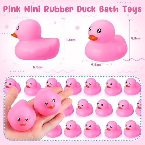 Miniatura 4 de 48 piezas de patos de goma para piscina, baño, patos de goma, regalos de cumpleaños, patos de goma pequeños para niños y niñas, regalos de baby