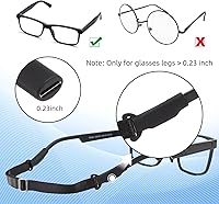 Vista 5 de Adjustable Glasses Straps - 3 Pack No Tail Eyewear Retainer for Men, Women, Kids – Fits Eyeglasses & Sunglasses