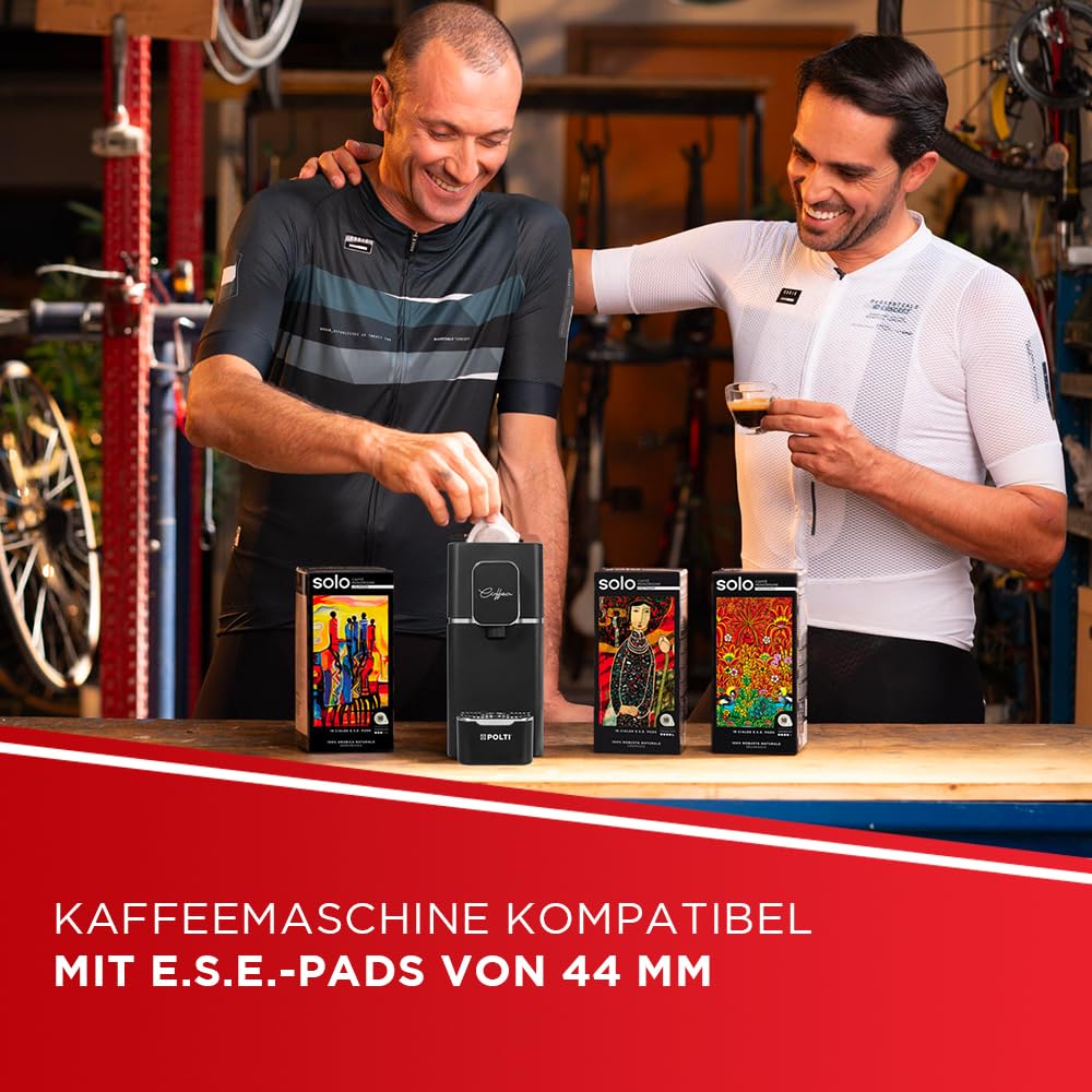 POLTI Coffea S15B – Espresso Maschine, kompatibel mit E.S.E. Pads 44 mm, 0,85 L Wassertank, 19 Bar Pumpendruck, Schwarz