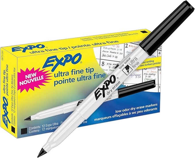 EXPO Low-Odor Dry Erase Markers Fine Point