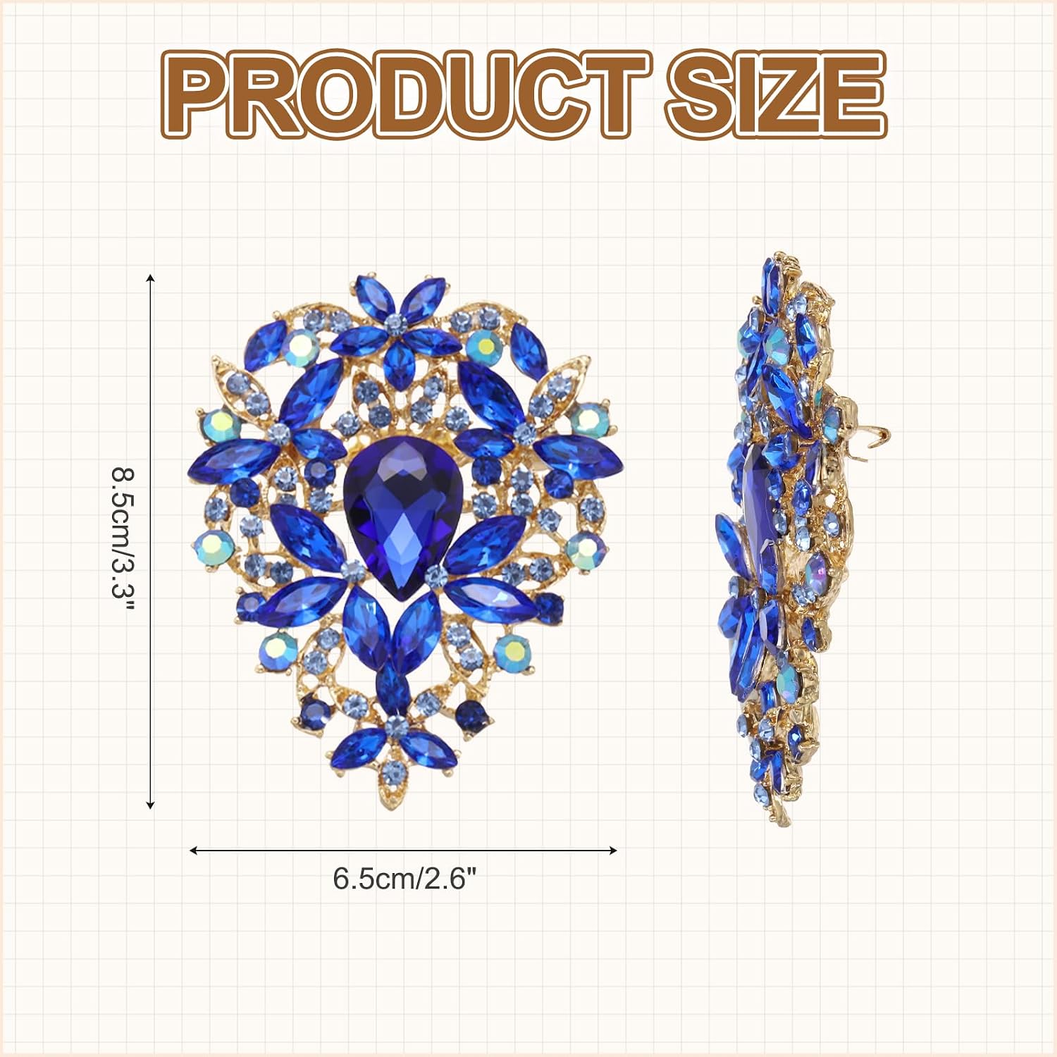 MECCANIXITY Vintage Crystal Rhinestone Brooch for Women, Flower Lapel Pins Alloy Rhinestone Leaf Bouquet Brooch Pin for Scarves Dress