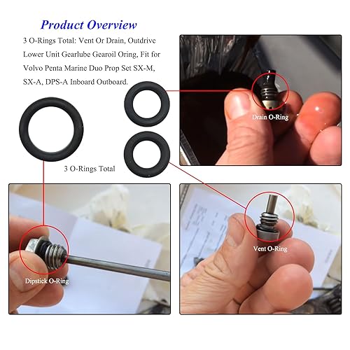 Miniatura 2 de Total de 3 juntas tóricas varilla de medición #3852045, ventilación #3855081, drenaje #3855081, ventilación o drenaje, unidad inferior de salida