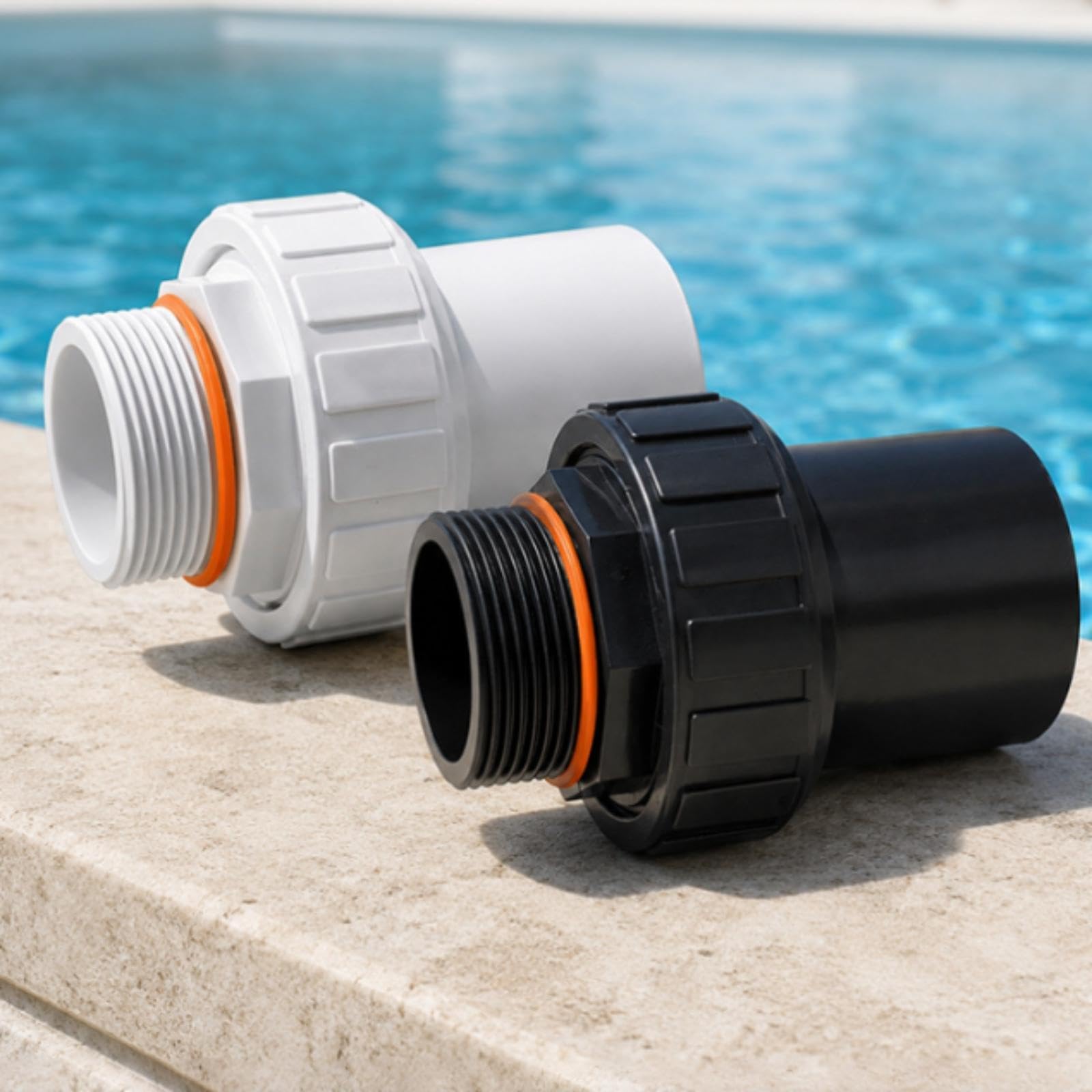 KESOTO Adattatore per Pompa da Piscina in 6 Pezzi, Connettore, Giunto, Pezzo di Transizione con Dado Filettato, Realizzato in Sabbia E
