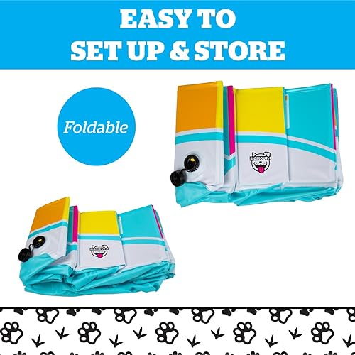 Miniatura 10 de BigMouth Inc. Piscina para perros con borde duro, no necesita inflado, fácil de plegar, se adapta a mascotas pequeñas a medianas, patrones y