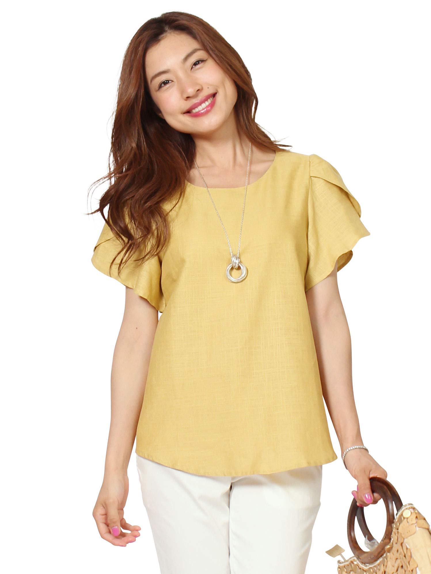 【美品】 アドーア バイオ麻ブラウス ストライプ 半袖 麻混 ADORE アドーア サーブルストライプブラウス ブラック38 麻
