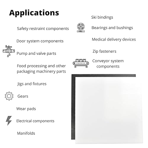 Miniatura 4 de Lámina de copolímero plástico de Delrinacetal, elije tamaño, color y grosor