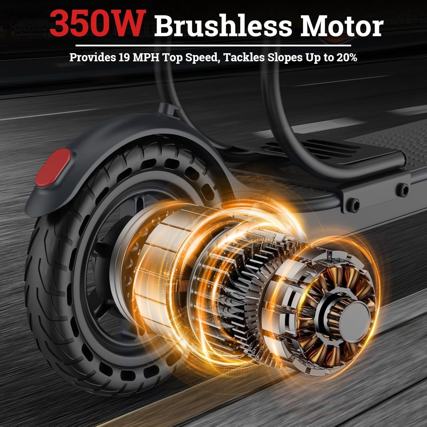 Electric Scooter for Adults, 8.5"/10" Tires, 19/22MPH, 350W/500W Powerful Motor, 15/22 Miles Range,Portable & Folding Commuter Escooter with Dual Braking, APP Control