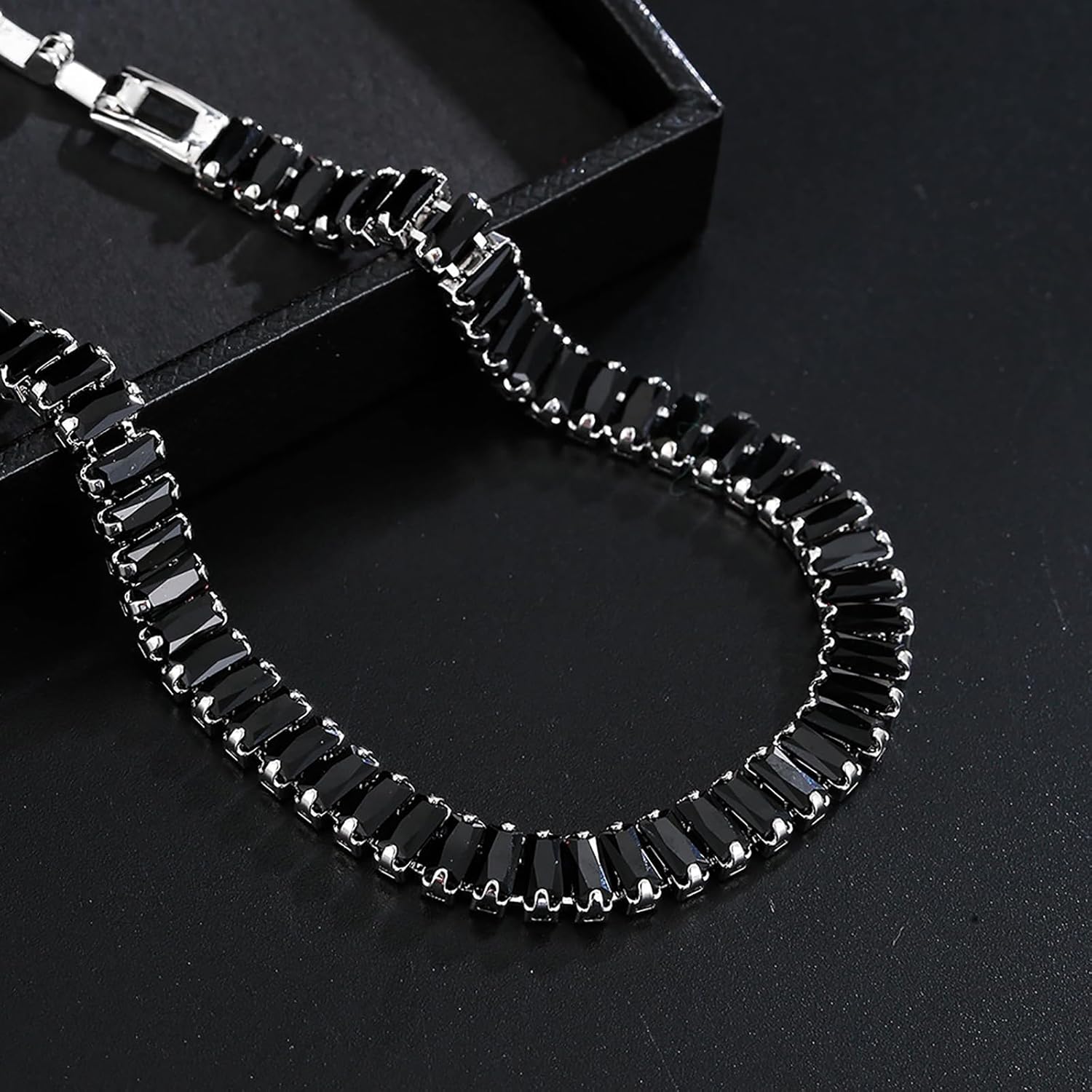 Tennis Bracelets for Women Trendy 14K White Gold Plated Birthstone Tennis Bracelet Sparkly Cubic Zirconia Bracelet Diamond Bracelet Mothers Day Gifts Birthstone Jewelry for Women - Image 5