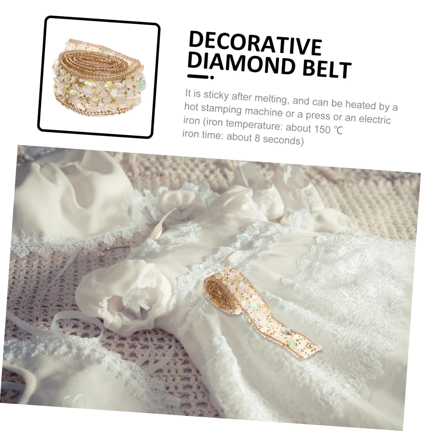 Lurrose 5rollen Dekoratives Strassband Selbstklebendes Rhinestone-ribbon Für Kleidung Und Bastelprojekte Mit Glitzer Für Hochzeiten Kostüme Und Kreative Dekorationen