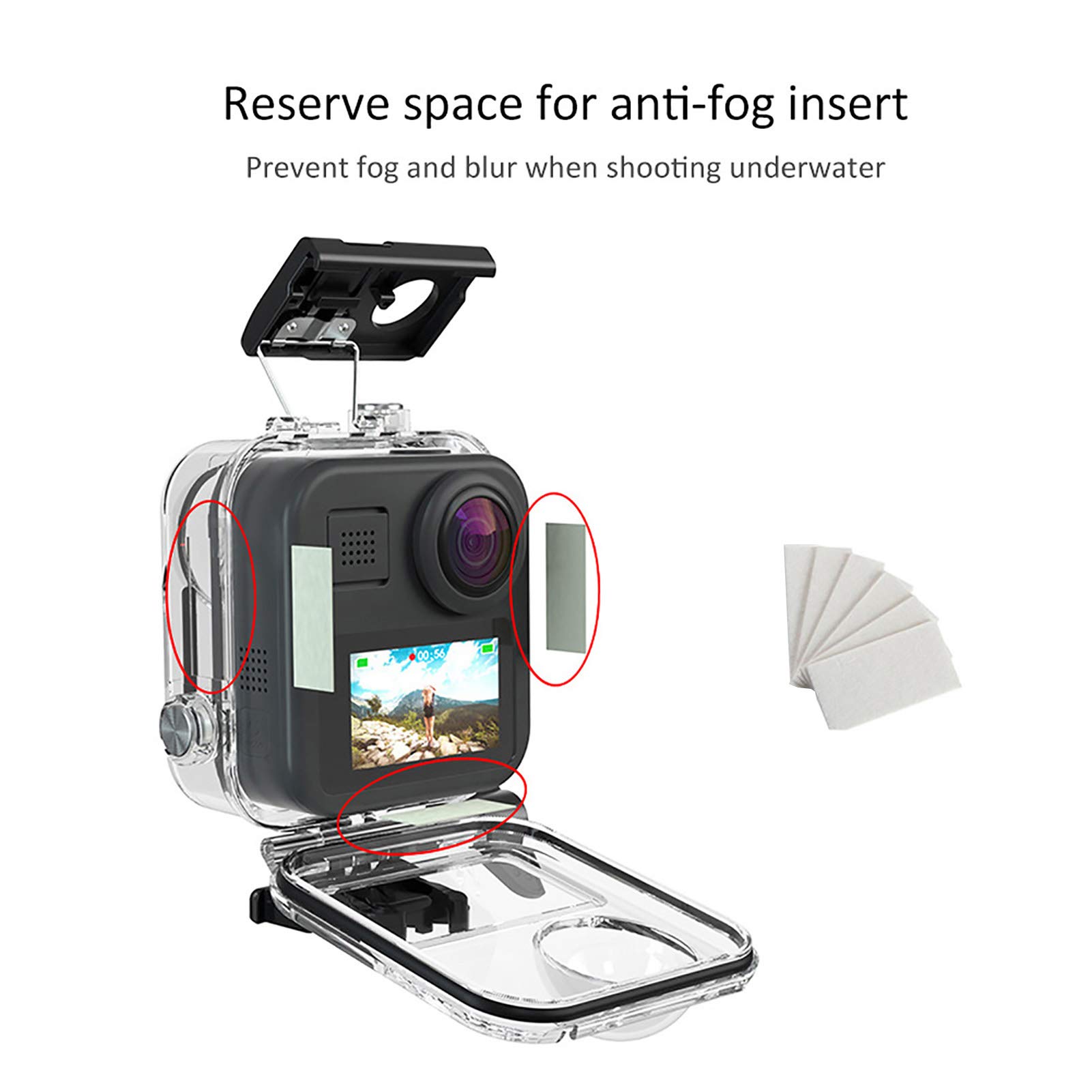Custodia Subacquea Che Protegge la Custodia della Fotocamera, Resistente All'usura Antipressione, Adatta per il Nuoto, PC + Acciaio Inossidabile 316