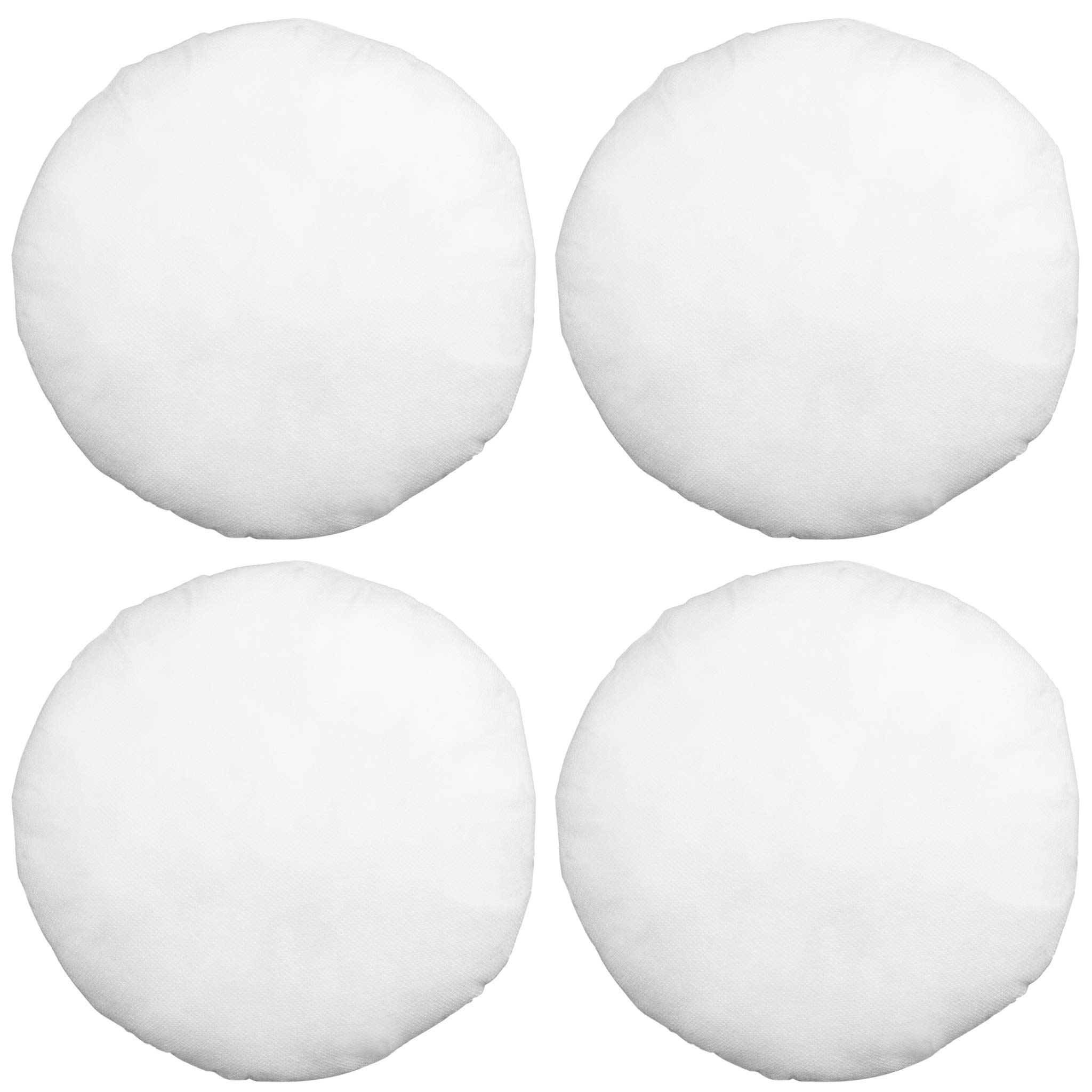 Hometex CanadaPillow Insert 16" Round Polyester Filled Standard Cover (4 Pack)