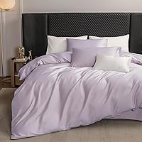 Vista 12 de MooMee Juego de funda de edredón 100% algodón de fibra extra larga de 600 hilos, satén sedoso, suave, transpirable, duradero, ropa de cama de Azul