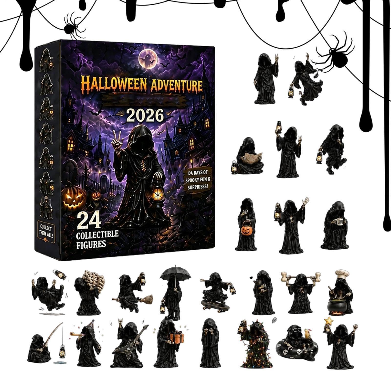 Calendario de cuenta regresiva de Halloween, recuerdo coleccionable gótico