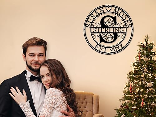 Miniatura 6 de Letreros de metal, regalos de inauguración de la casa, regalos de boda, letreros de apellido para el hogar, letreros de metal personalizados,