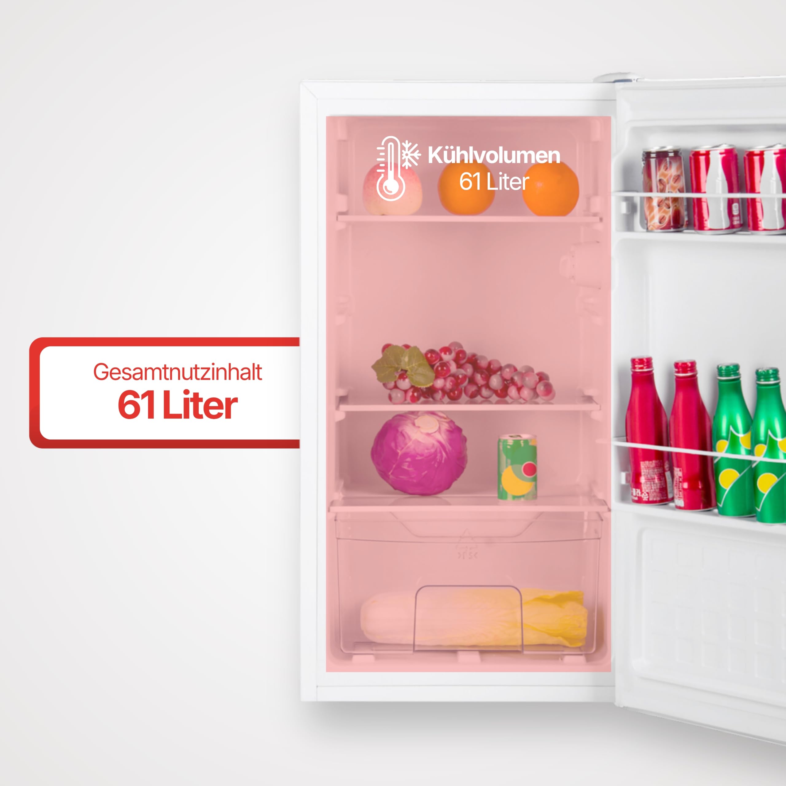 Amica VKS 351 116 W - Refrigerador de suelo (85 x 45 x 41 cm), color blanco