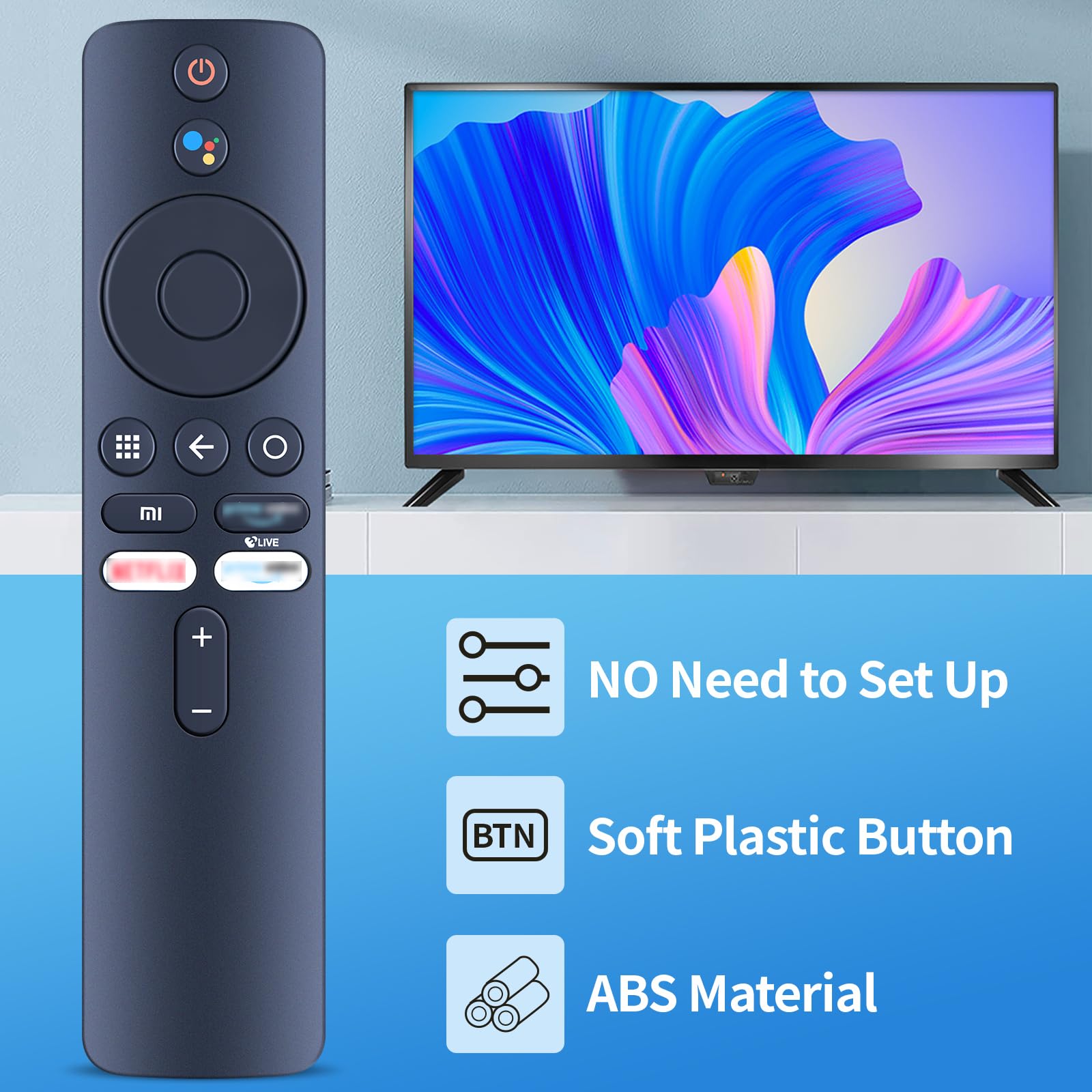 Voice Remote Control BT-MI02 Fit for Xiaomi MI Box 3/4K Android TV, Compatible with Xiaomi MI TV Stick/Box XMRM-006 XMRM-00A XMRM-M8 - Image 3