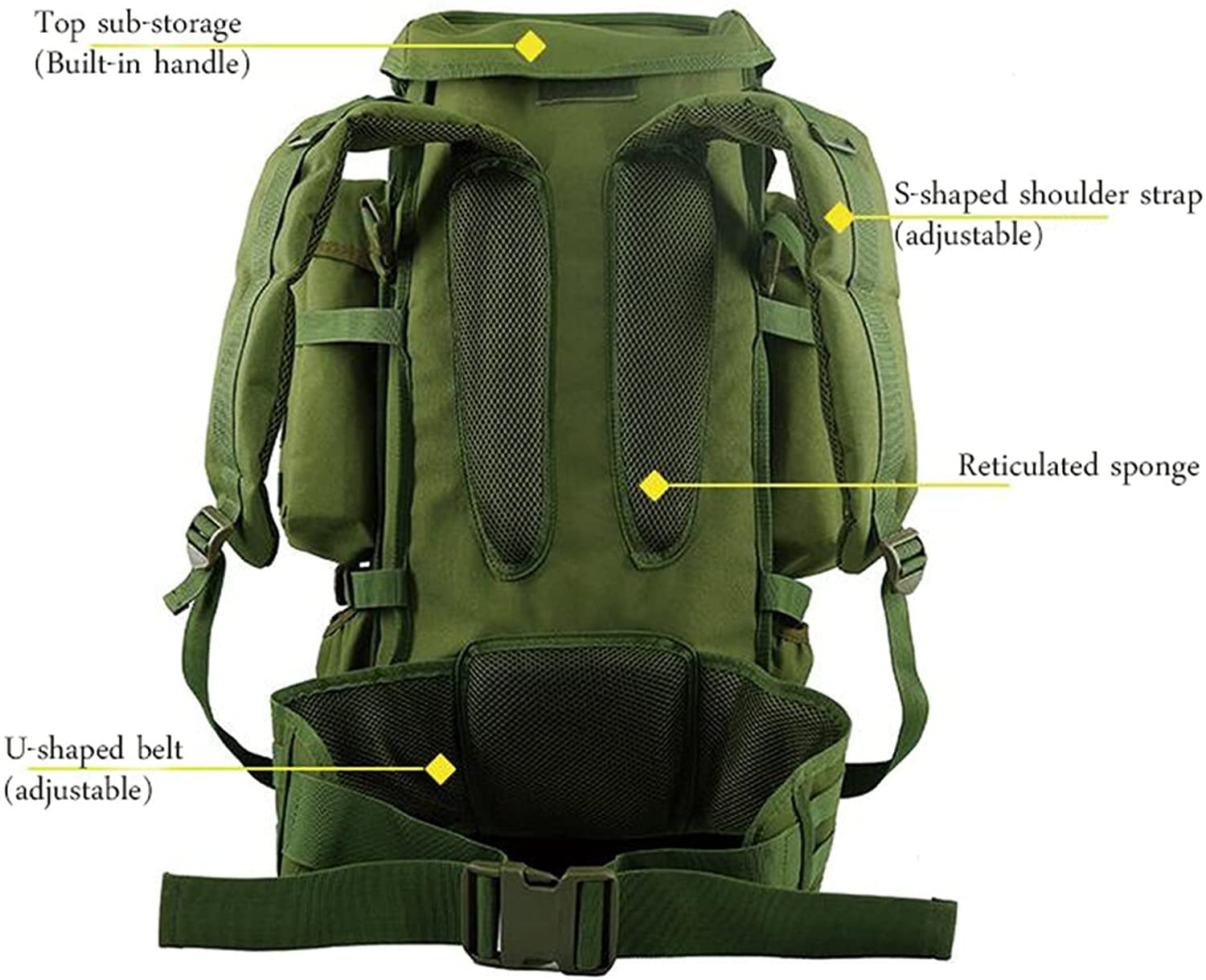 Mochila Táctica de Supervivencia, Paquete de Caza Todo en Uno Táctico Escalable, Mochila Táctica Militar, Mochila de Camping y Senderismo, Camping, Actividades al Aire Libre D