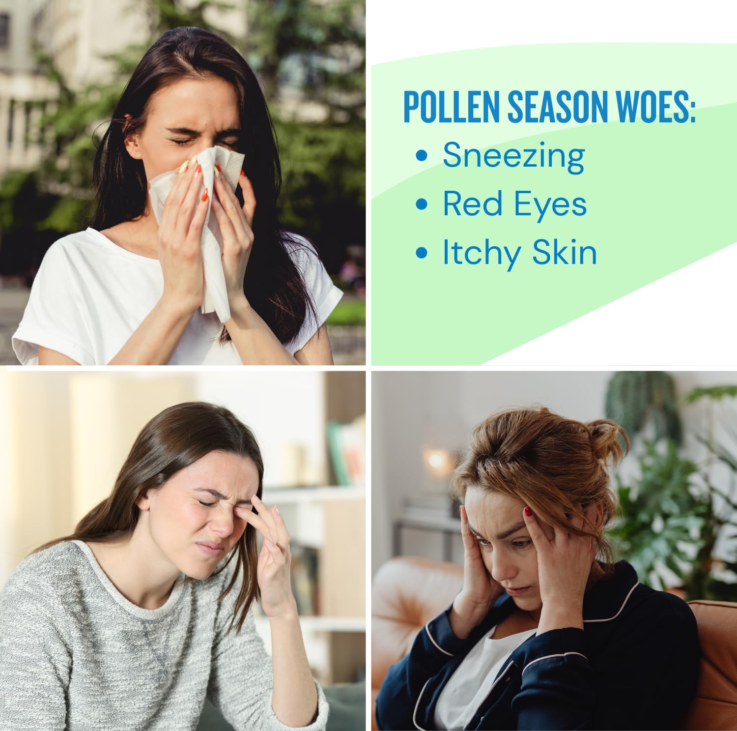 Hayfever Relief Kit with 4 Packs of Cleansing Wipes and 2 Cooling Eye Masks - Image 2