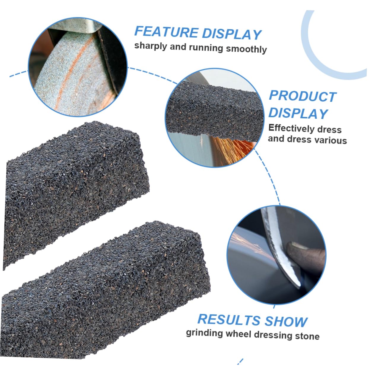 NAMOARLY Grinding Wheel Dress Stick Set 2pcs Dressing Stones for Benchtop Resin Chlorinated Silicon Wheels