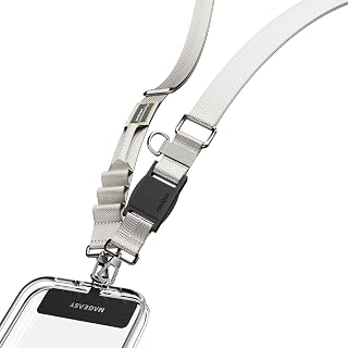 MAGEASY Universal Crossbody Phone Lanyard Strap for iPhone 17 Pro Max & Smartphones - Magnetic Quick-Lock, Charging Compatible (Starlight)