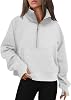 Suéter para mujer AUTOMET con media cremallera, forro polar, outfits de otoño | Ropa de moda otoño 2026, suéter crop top, tops Y2K lindos, suéter con cremallera de cuarto, outfits de invierno para descansar 1