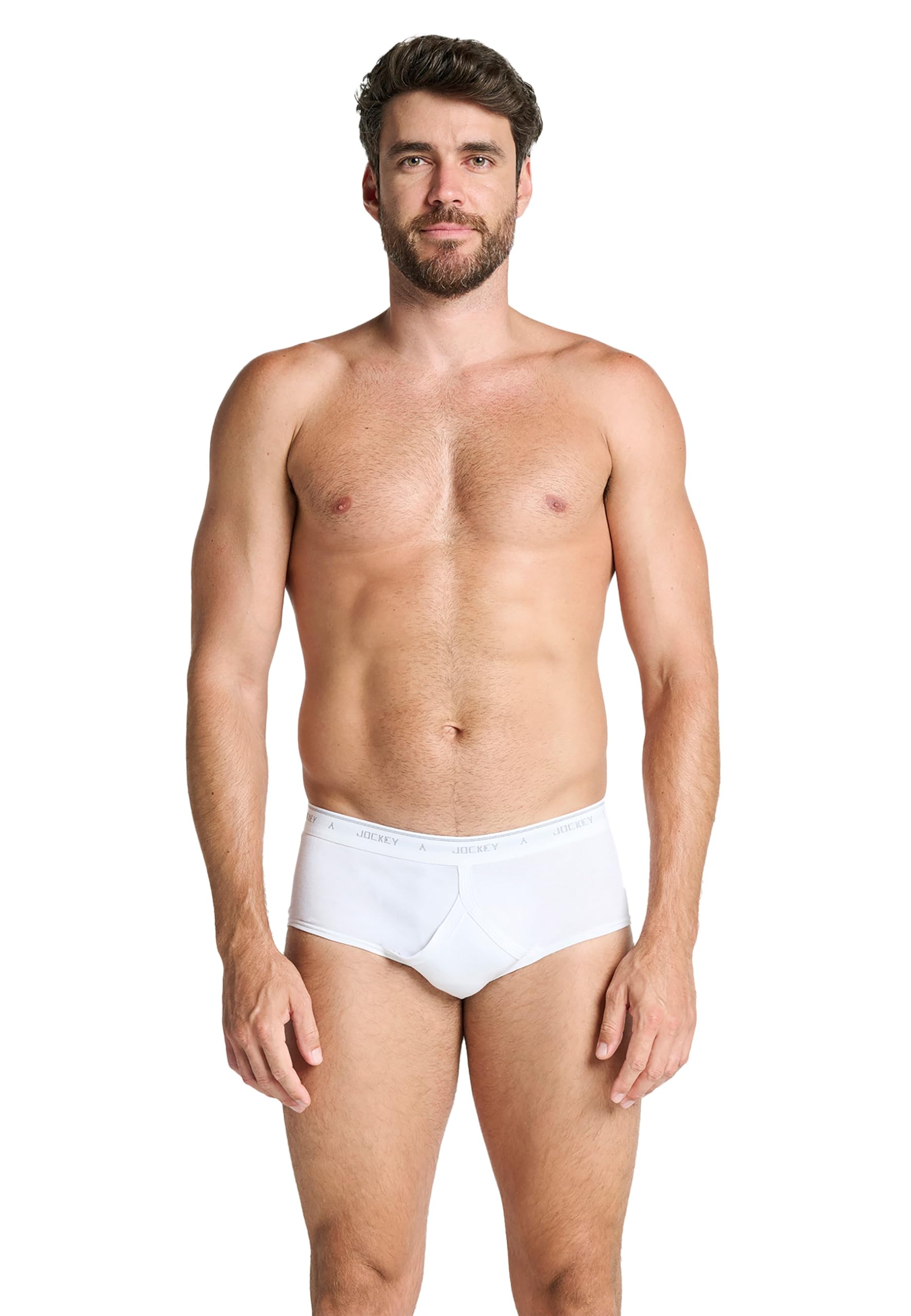 Jockey UK Classic Cotton Rib Y-Front Brief 3er Pack – atmungsaktiver Herren-Slip, Feinripp Unterwäsche 100% Baumwolle, Unterhose mit Y Front Eingriff - Multipack Herrenunterwäsche, in