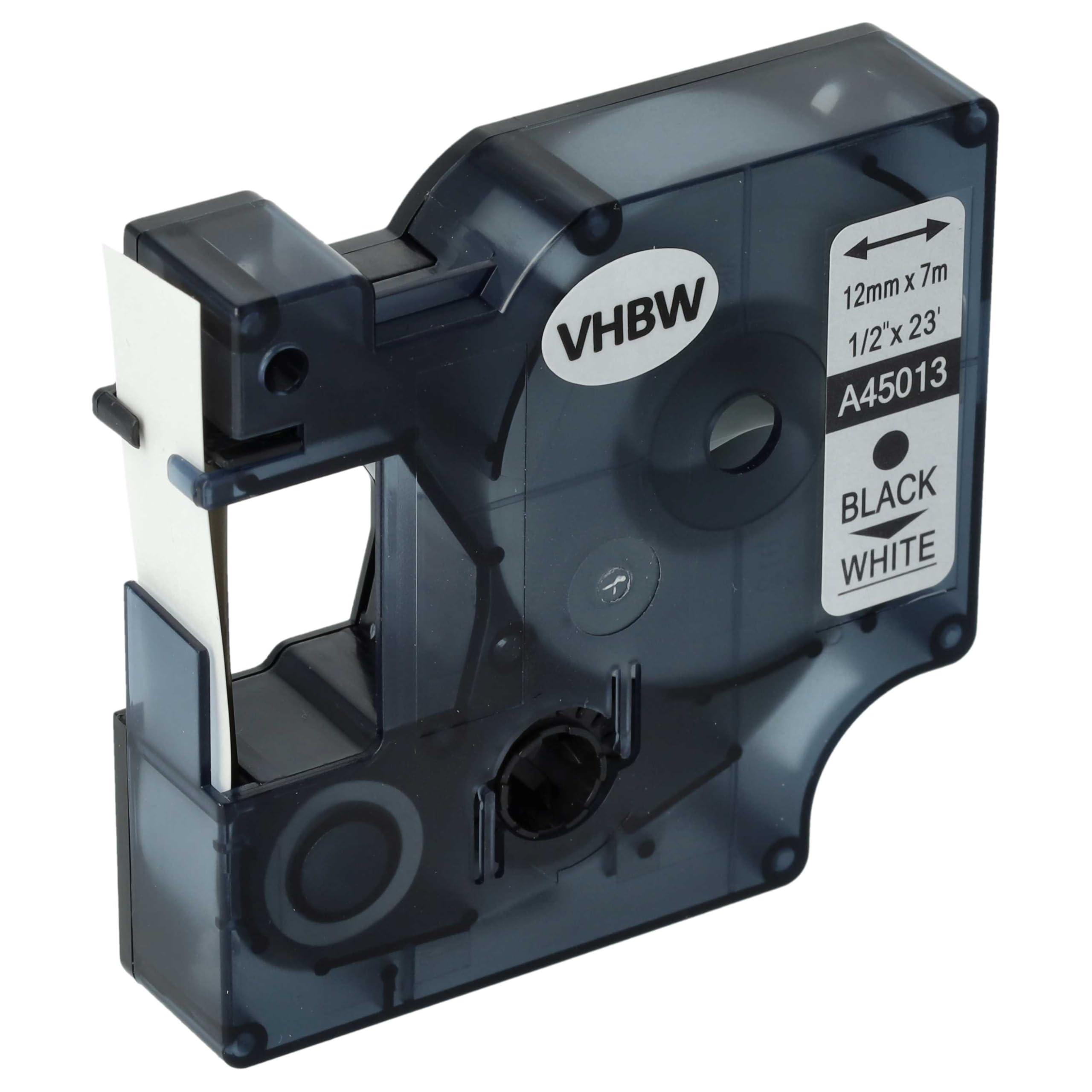 vhbw 100x Cassetta nastro sostituisce Dymo S0720530, 45013, D1 per etichettatrice 7m x 12 mm nero su bianco