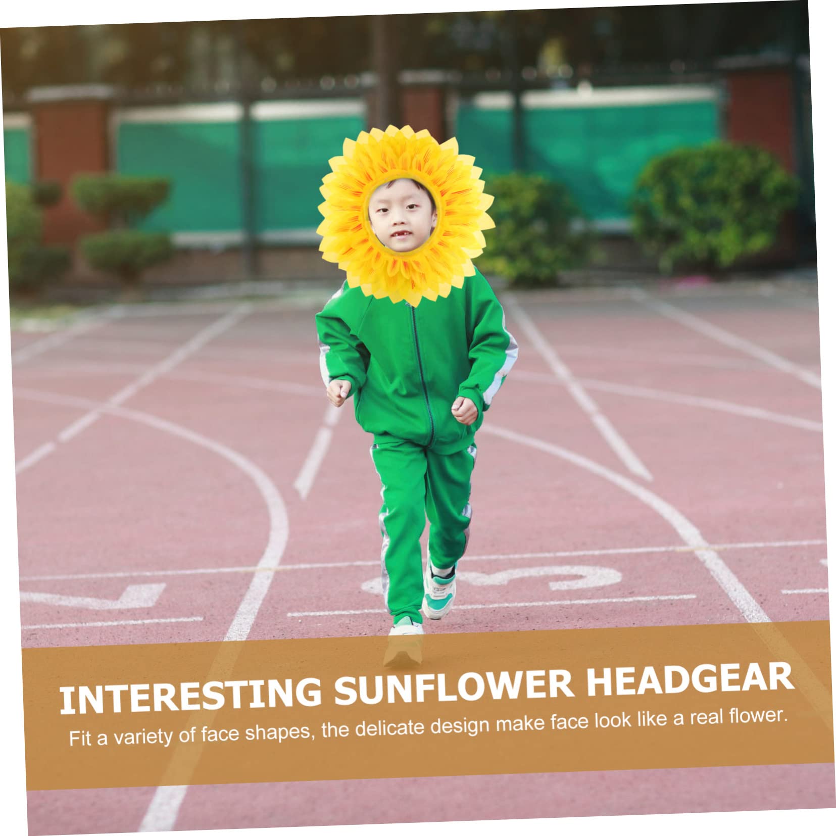DOITOOL 2juegos Diadema De Flores De Girasol Divertida Para Disfraces y Fiestas Accesorios De Carnaval Para Mascotas Guantes Para Halloween y Bodas