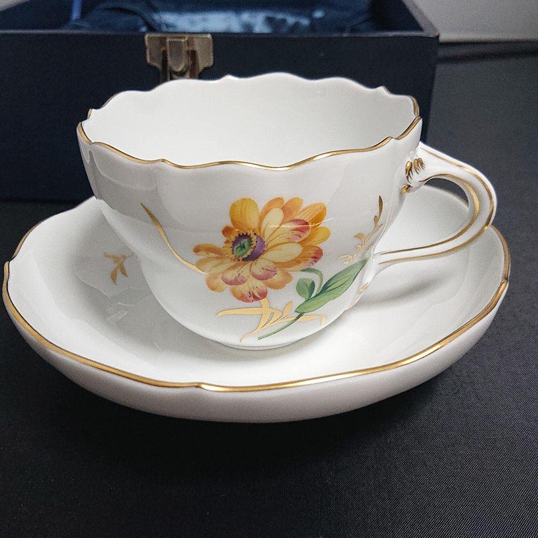 Amazon | MEISSEN マイセン カップ&ソーサー フラワ- イエロー | ノー 