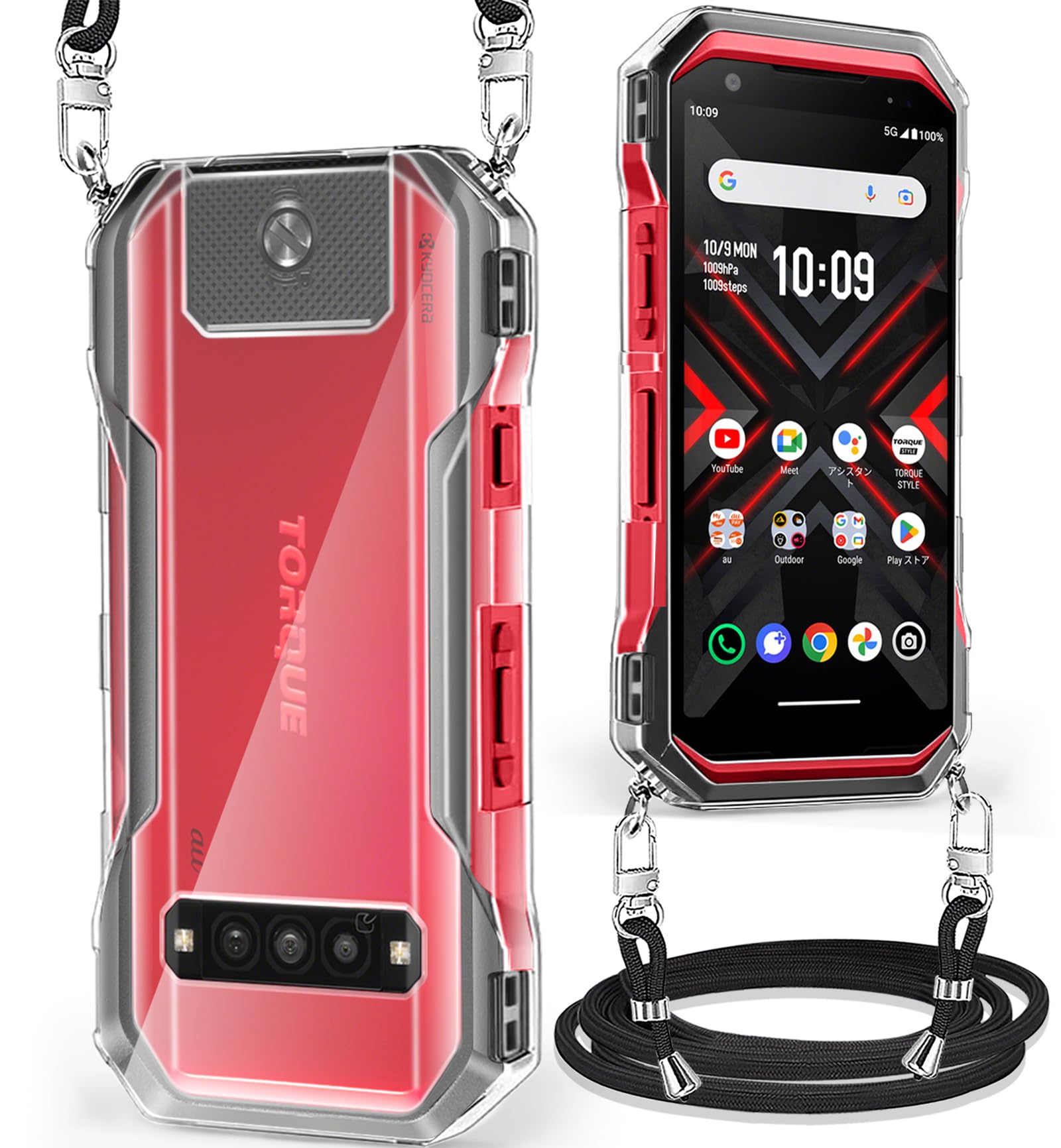 Amazon.co.jp: TORQUE G06 KYG03 ケース クリア ショルダー TORQUE G06