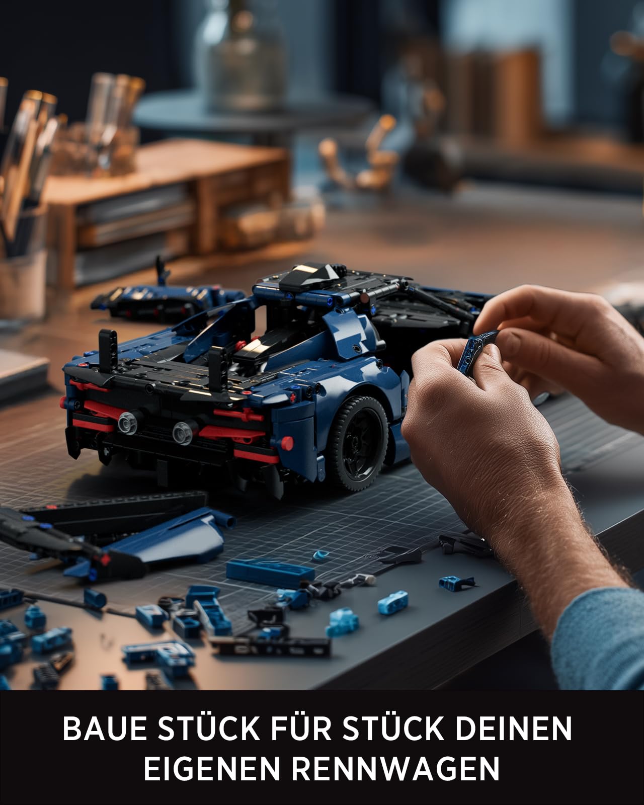 Nifeliz Technique Rennwagen Auto-Modellbausatz Bauspielzeugsets, Maßstab 1:12 Sammlerauto Klemmbausteine Rennwagen für Erwachsene, Dekoration & Geschenk (1,726 Teile, NF10321) | Sportwagen-Modell im Maßstab 1:12 für Erwachsene, ideales Geschenk für Rennli